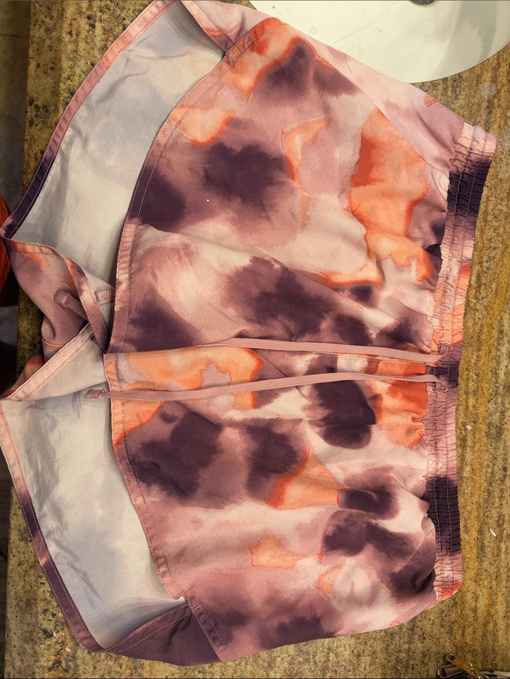 Old Navy Pink Purple and Orange Tie-Dye Athletic Shorts